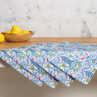 Colorful Coastal Chinoiserie Placemats (Set of Four)