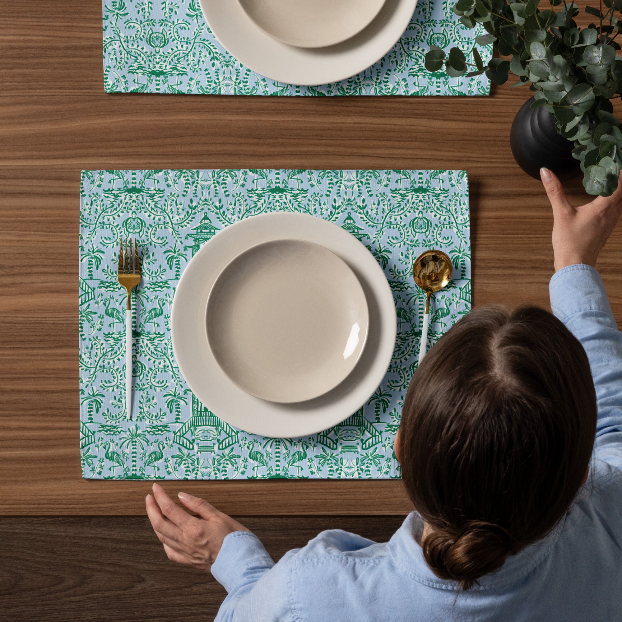 Chinoiserie Palms Placemats (Set of Four)