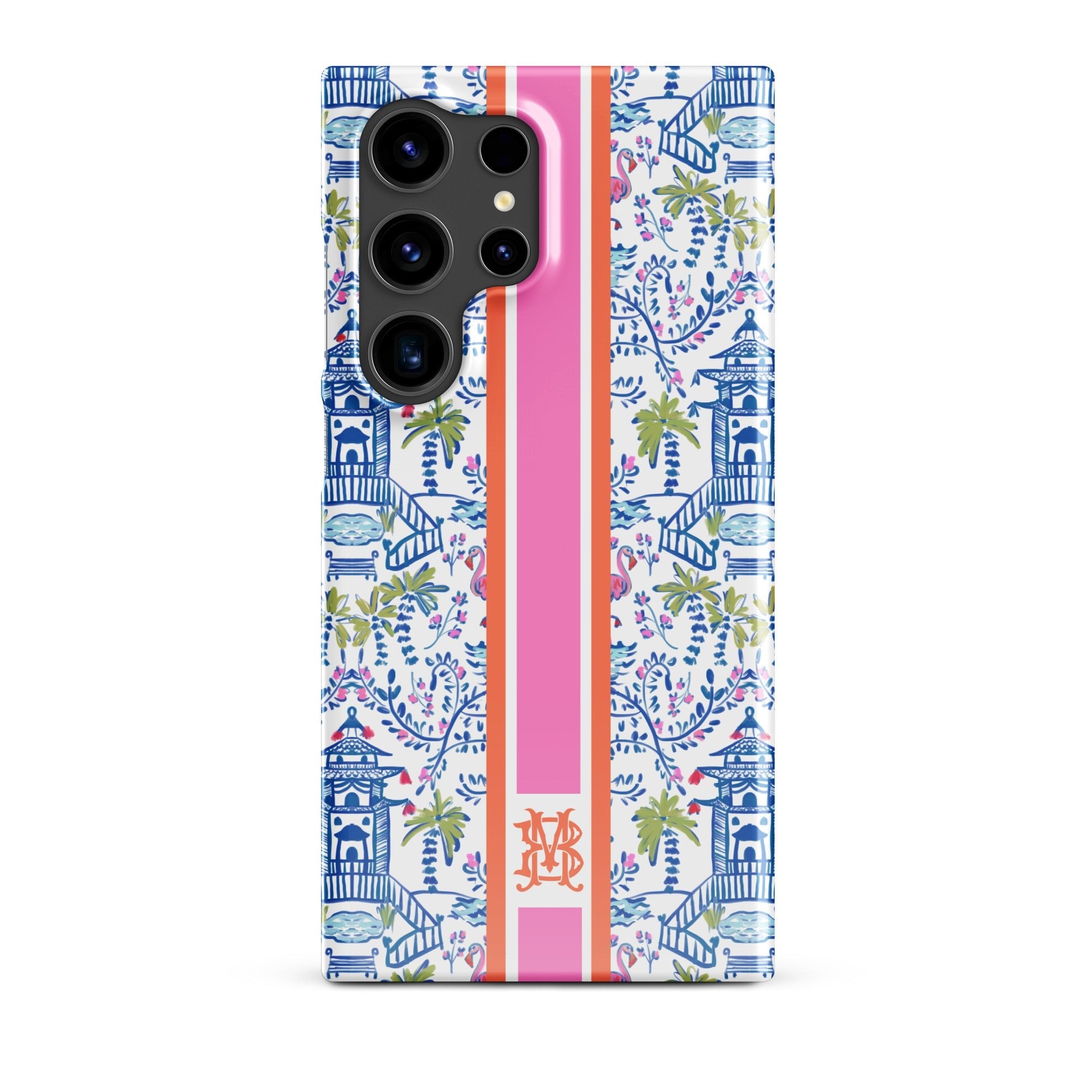 Samsung® CaseColorful Chinoiserie Striped Monogrammed Snap case for Samsung®Britt Mills Design