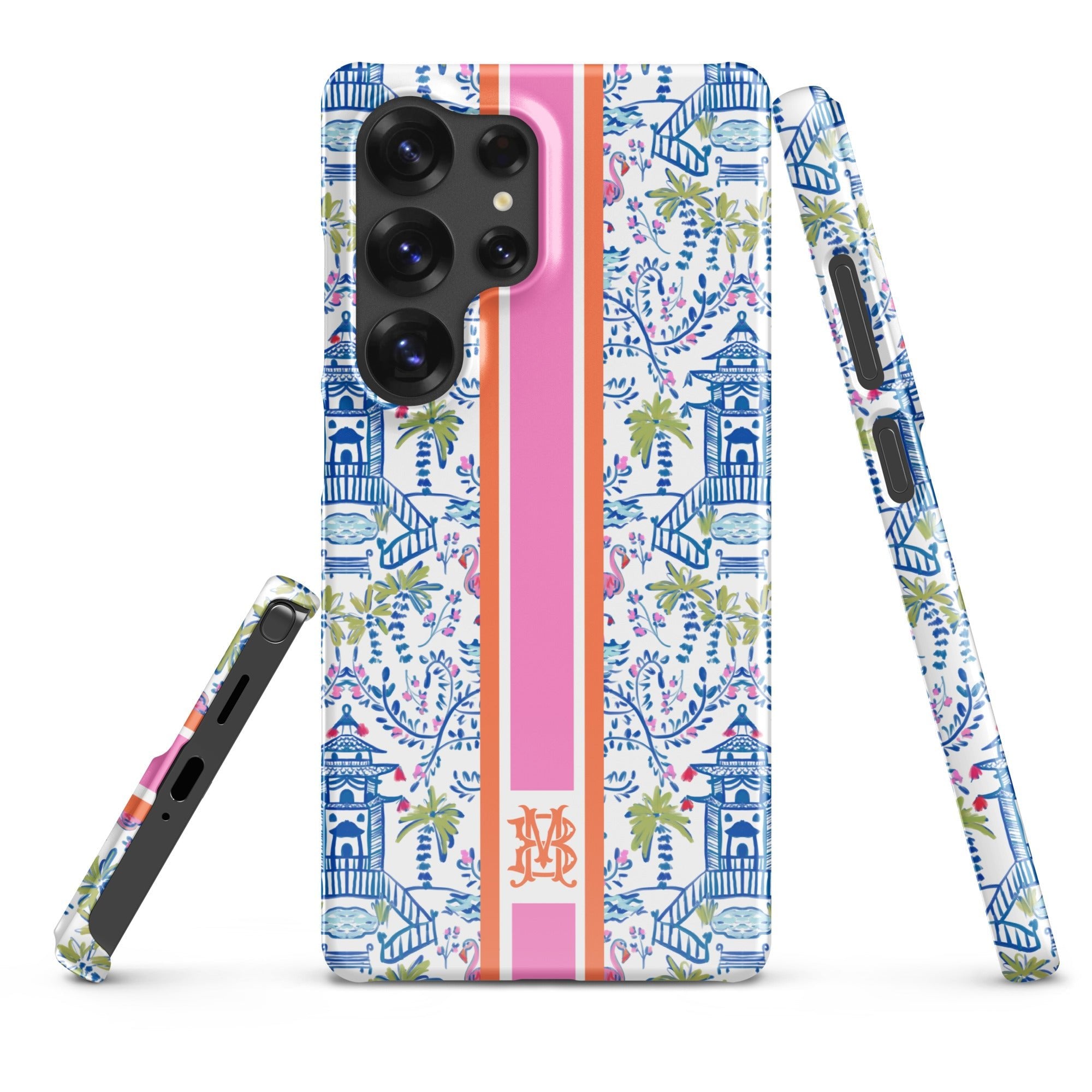 Samsung® CaseColorful Chinoiserie Striped Monogrammed Snap case for Samsung®Britt Mills Design