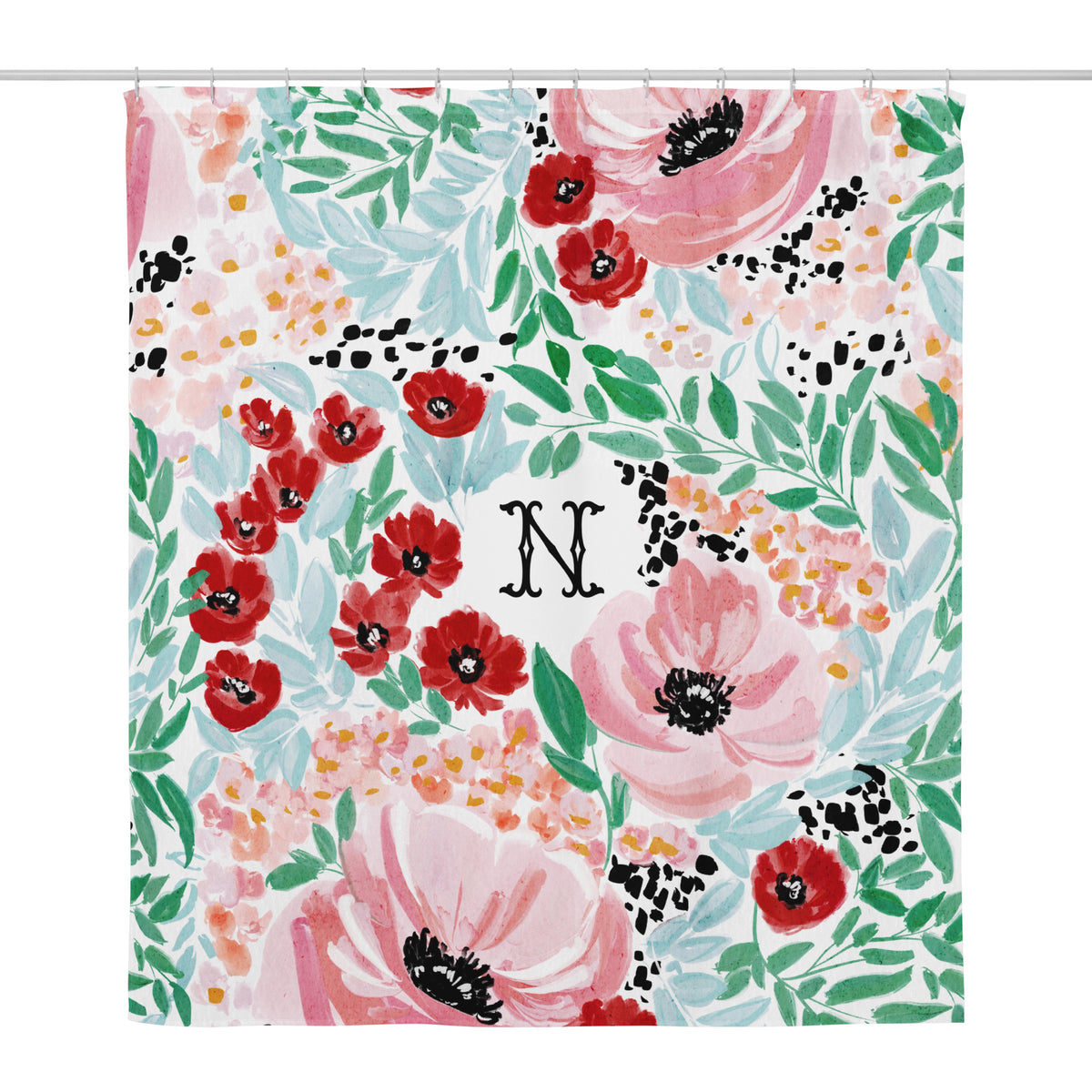 Colette Monogrammed Shower curtain