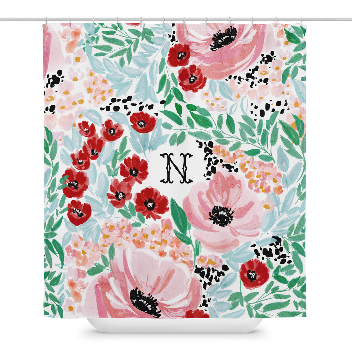 Colette Monogrammed Shower curtain