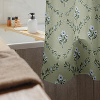 Zera Bloom Monogrammed Shower curtain