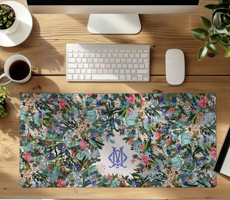 Large Desk Mat - Siesta Key Monogrammed Desk Mat - Large (24" X 14")