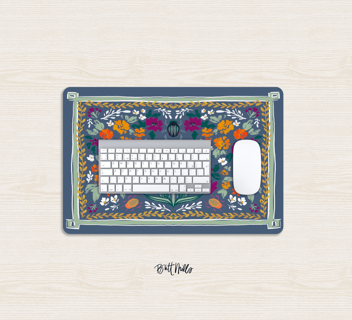 Small Desk MatEnchanted Desk Mat – Small (18″ x 12″)Britt Mills Design