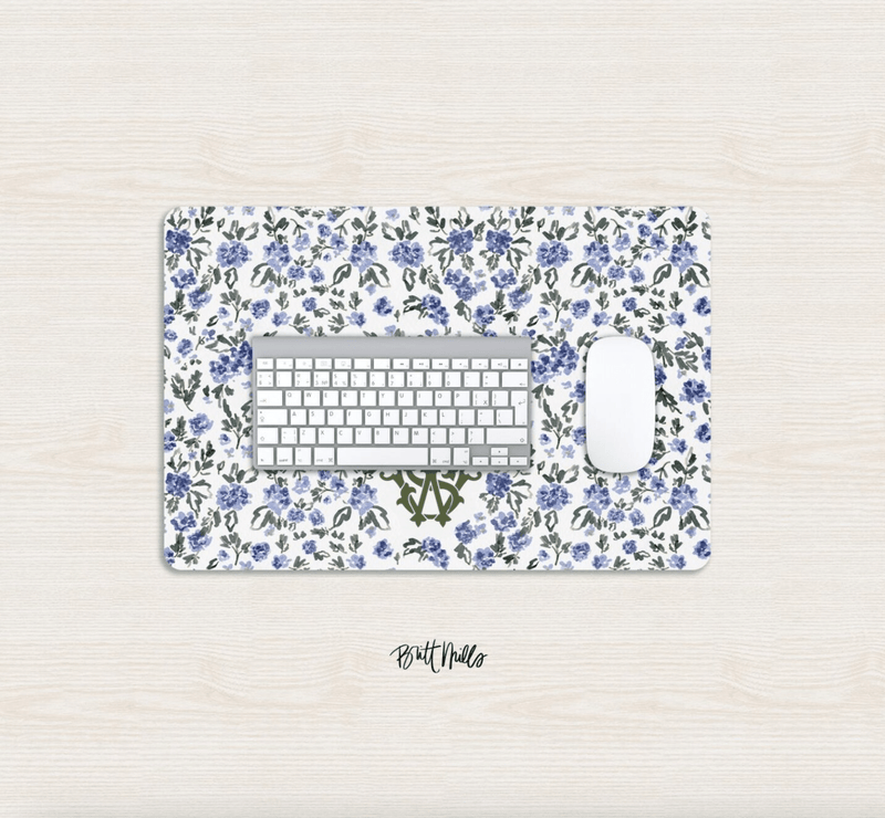 Small Desk MatEnglish Countryside Monogrammed Desk Mat – Small (18″ x 12″)Britt Mills Design