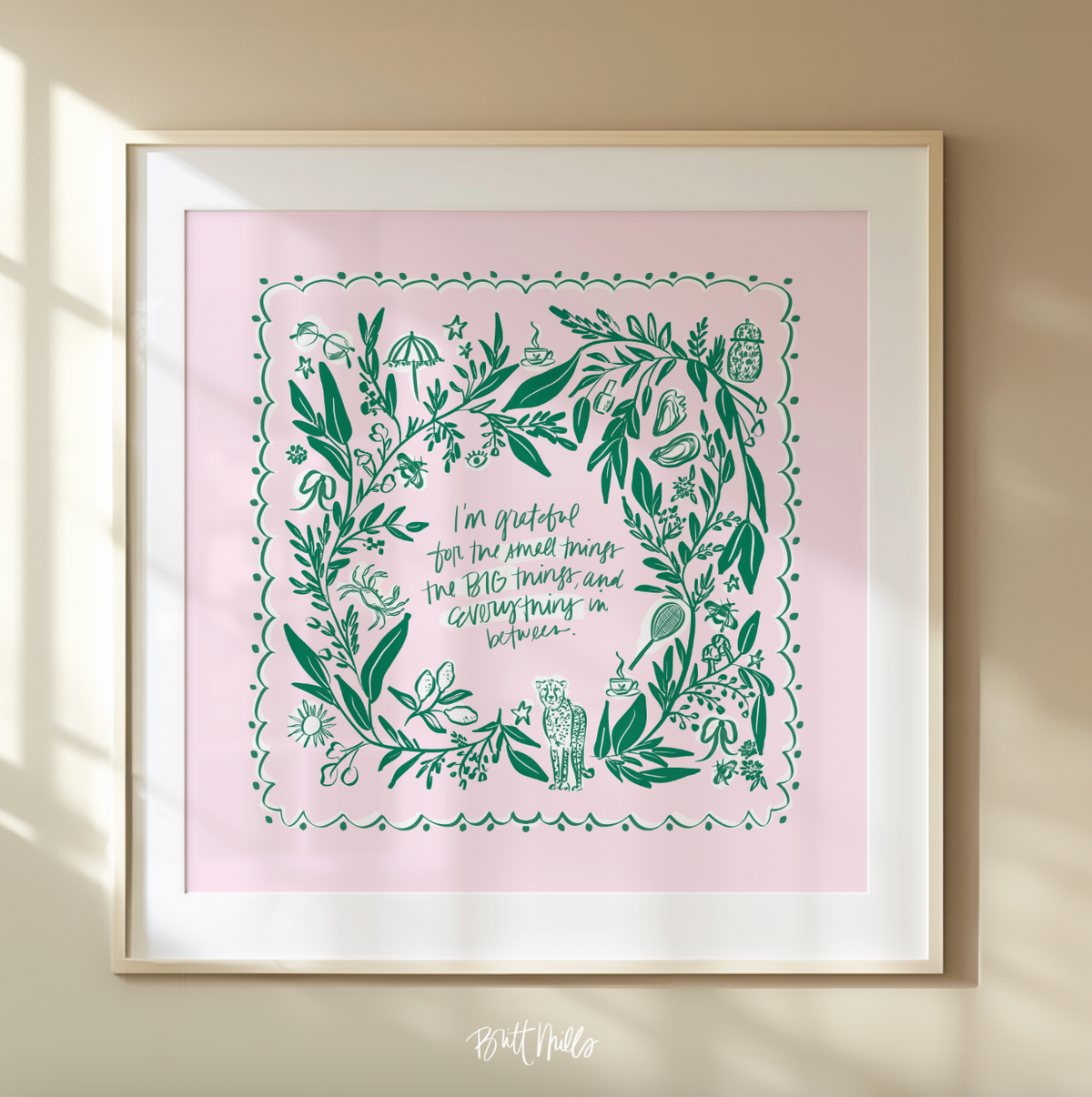 Grateful for the small things Art Print