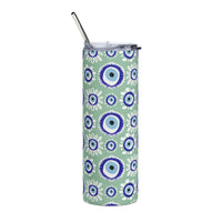 Evil Eye (Mint Green) Skinny Stainless Steel Tumbler