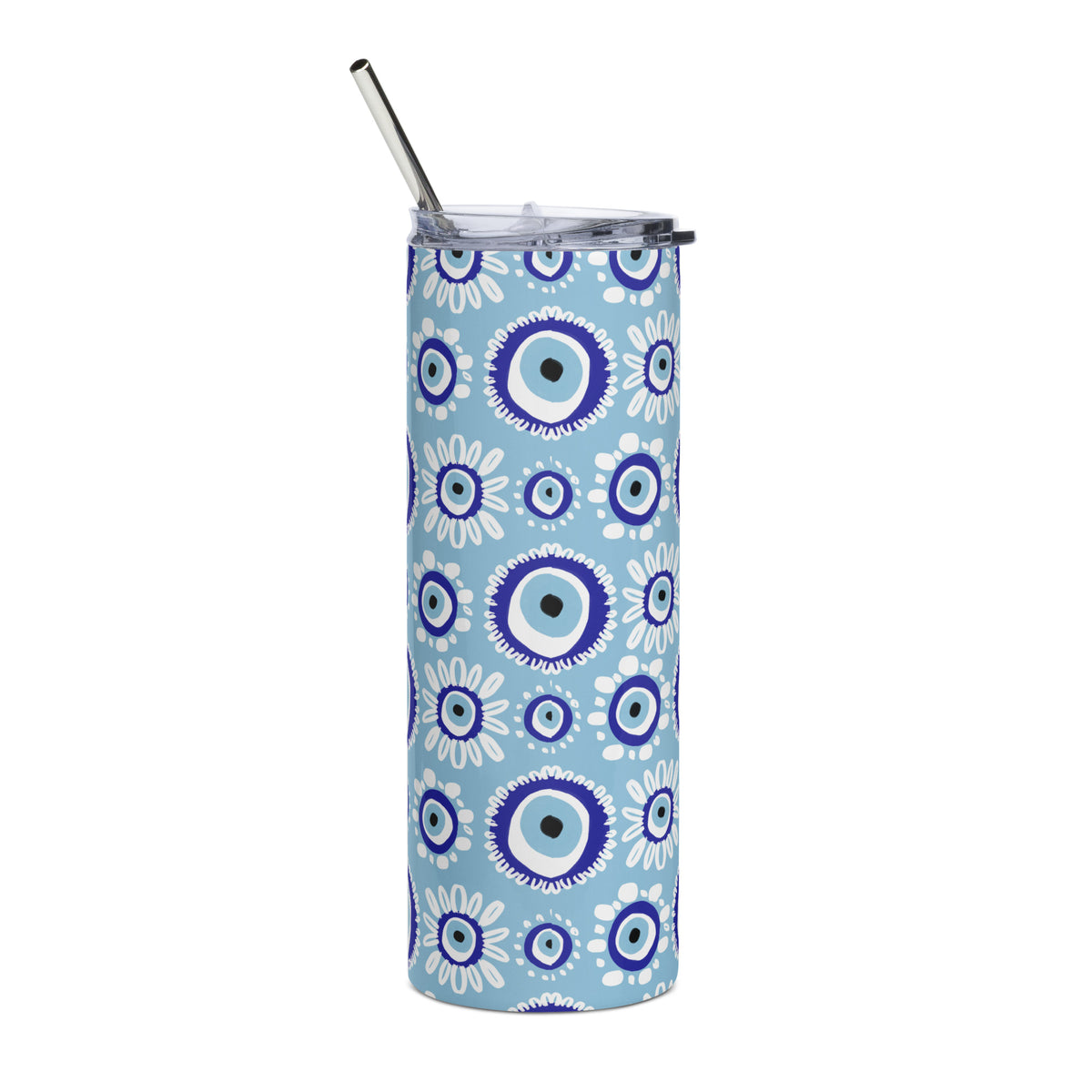 Evil Eye (Blue) Skinny Stainless Steel Tumbler