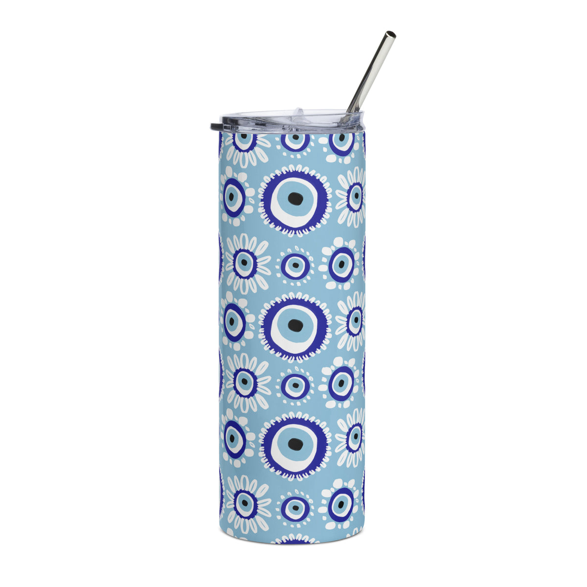 Evil Eye (Blue) Skinny Stainless Steel Tumbler