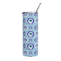 Evil Eye (Blue) Skinny Stainless Steel Tumbler