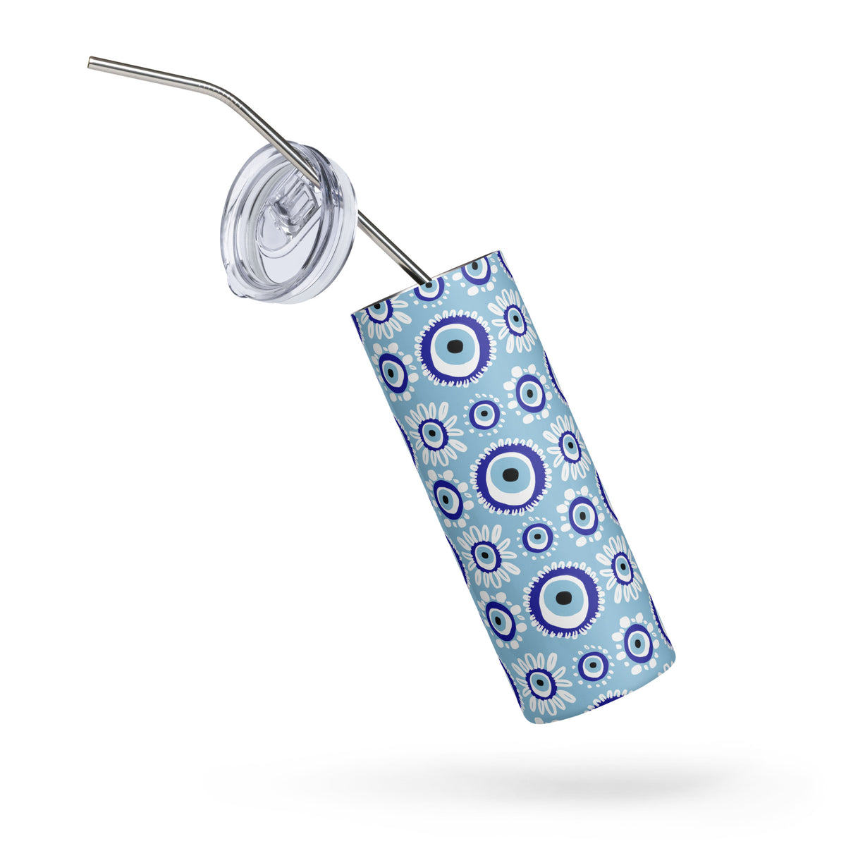 Evil Eye (Blue) Skinny Stainless Steel Tumbler