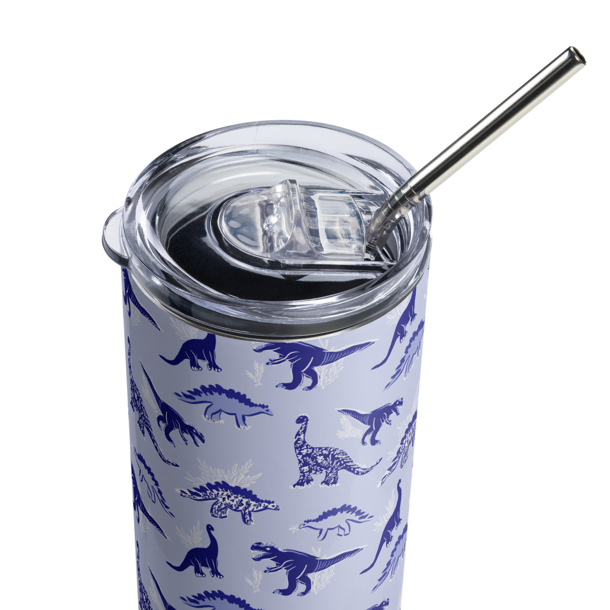 Chinoiserie Dinos (Blue) Skinny Stainless Steel Tumbler