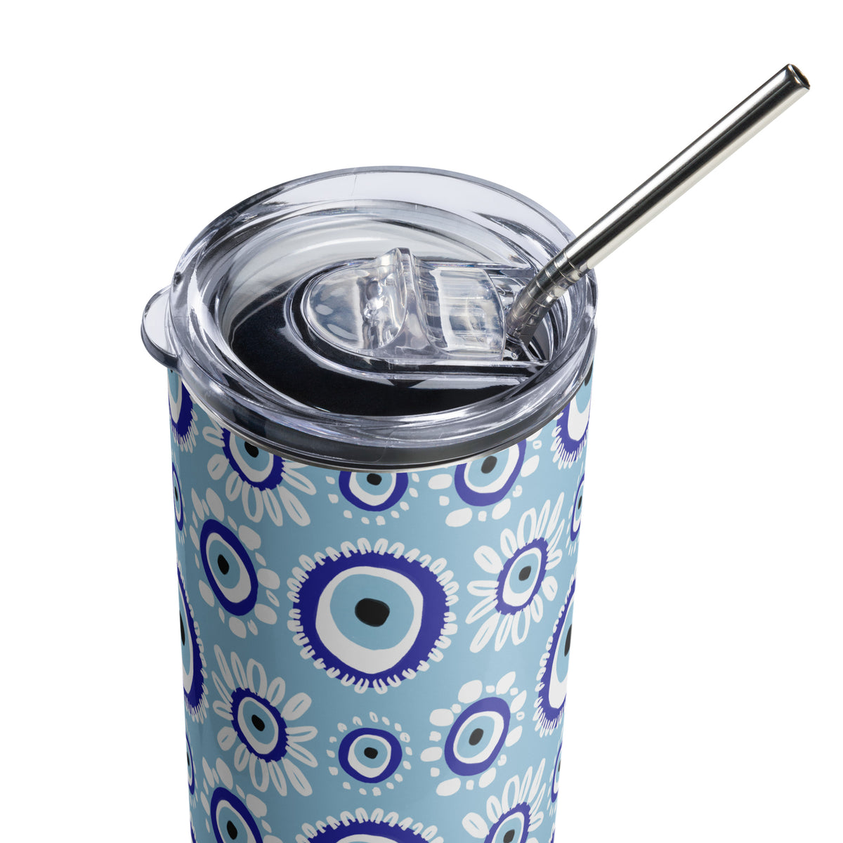 Evil Eye (Blue) Skinny Stainless Steel Tumbler