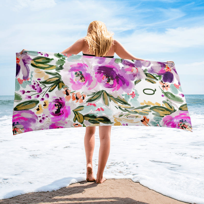 Ella Bloom Beach Towel (personalized)
