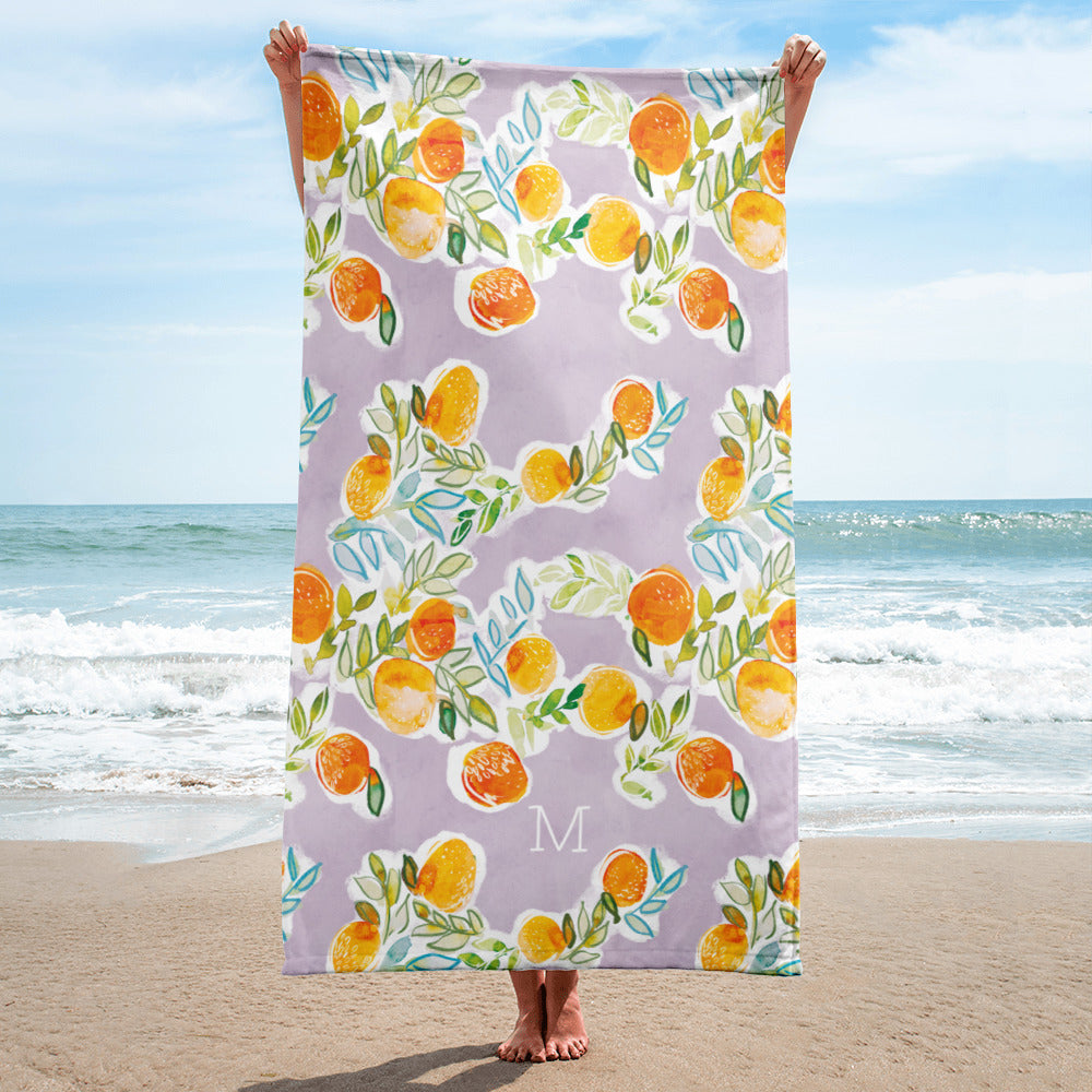 Citrus Sunshine Beach Towel (personalized)