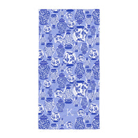 Chinoiserie Jars (Blue) Beach Towel (personalized)