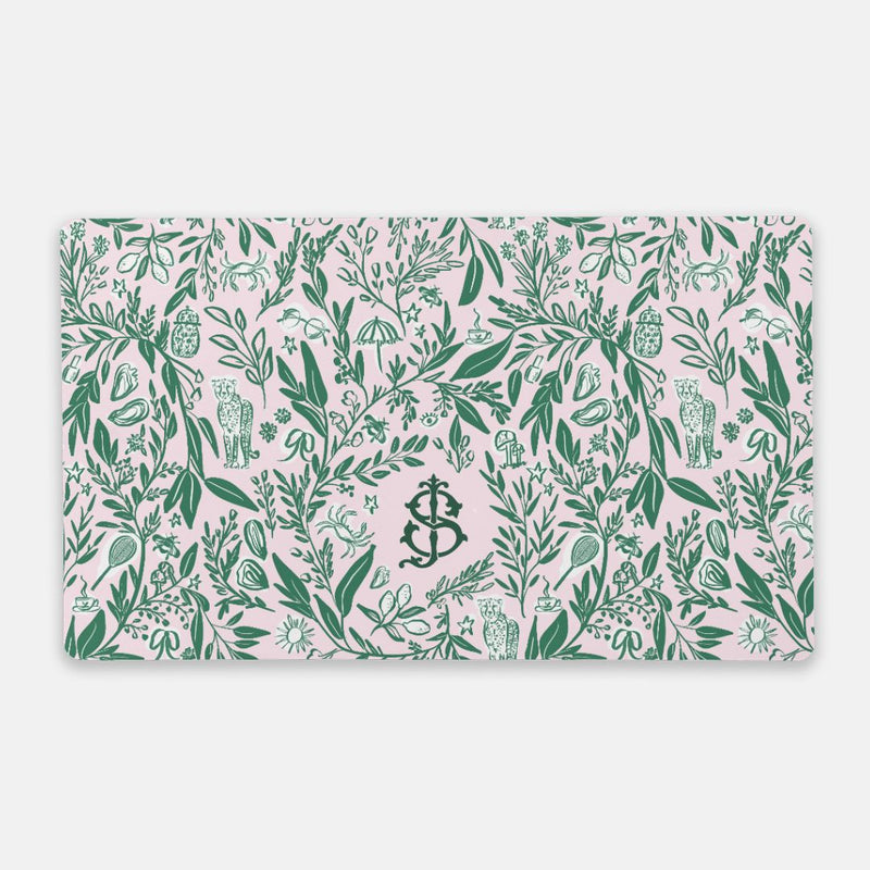 Large Desk Mat - The Small Things Monogrammed Desk Mat - Large (24" X 14")