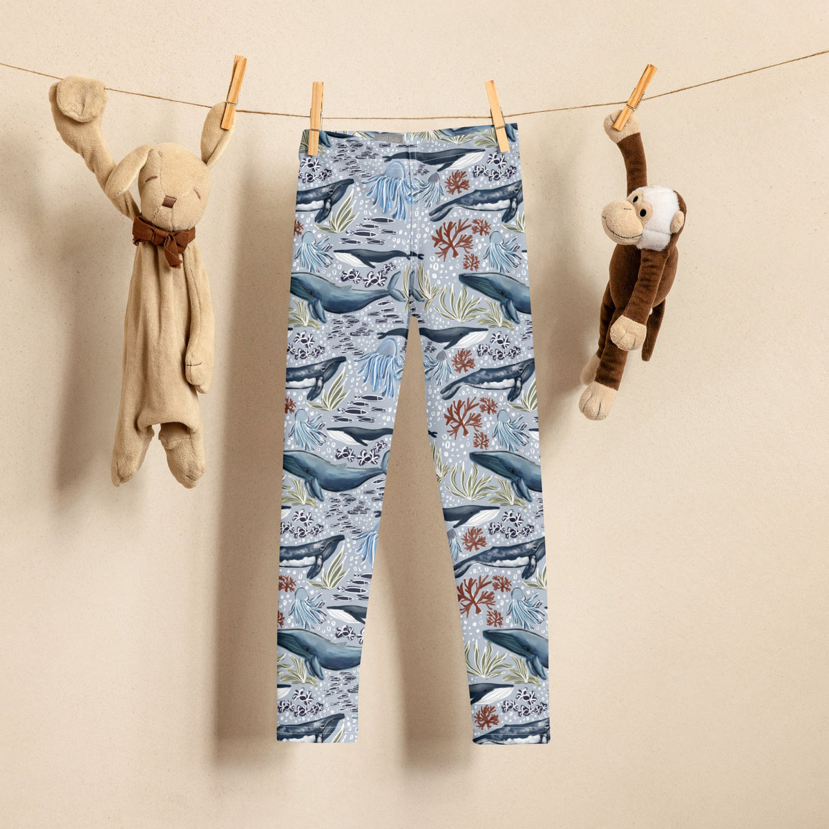 Under The Sea Kid's Leggings-Britt Mills Design