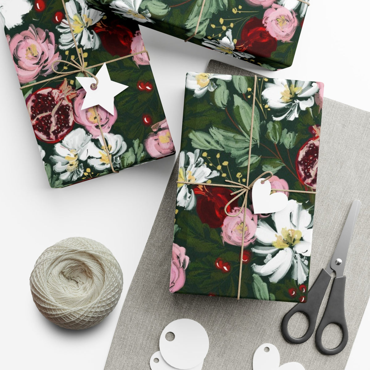 Winter Pomegranates Wrapping Paper-Britt Mills Design