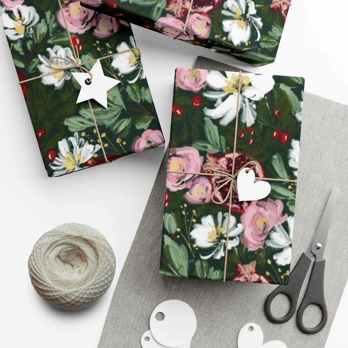 Winter Pomegranates Wrapping Paper-Britt Mills Design